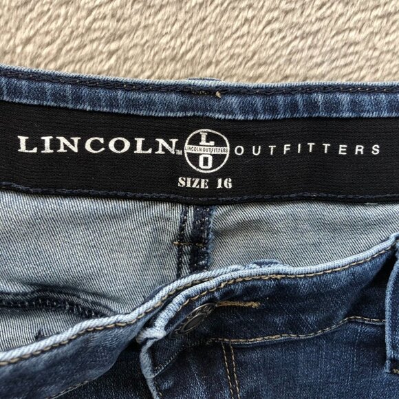 Lincoln Outfitters Womens Jeans 16 Blue Denim Stretch Skinny Leg Mid Rise Casual - Picture 3 of 14